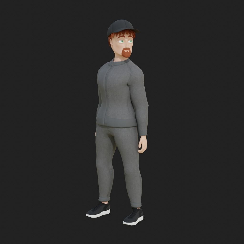Stylized Customizable Avatar - Male Low-poly 3D model_5