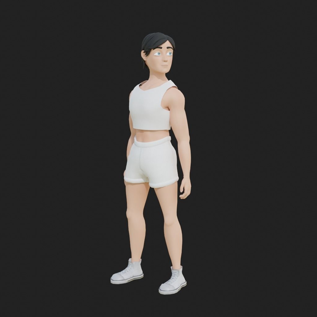 Stylized Customizable Avatar - Male Low-poly 3D model_20