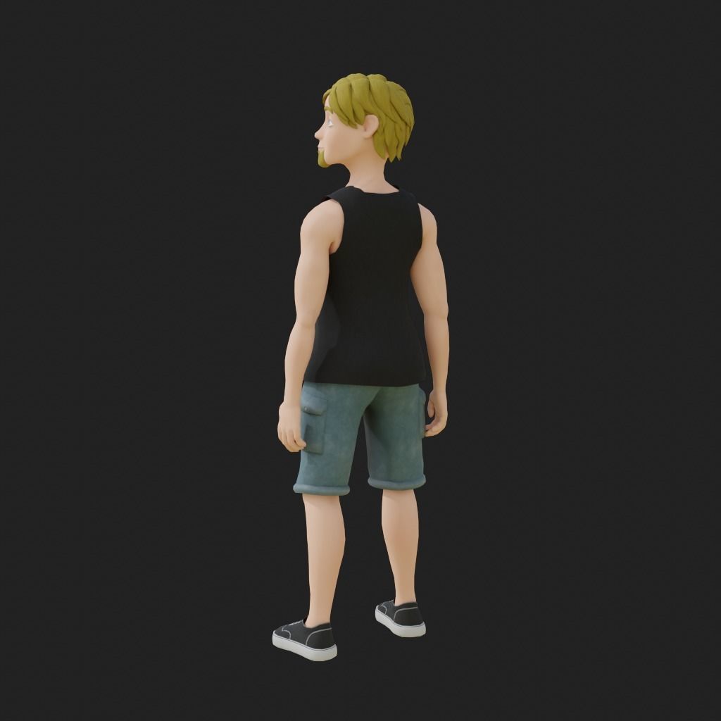 Stylized Customizable Avatar - Male Low-poly 3D model_3