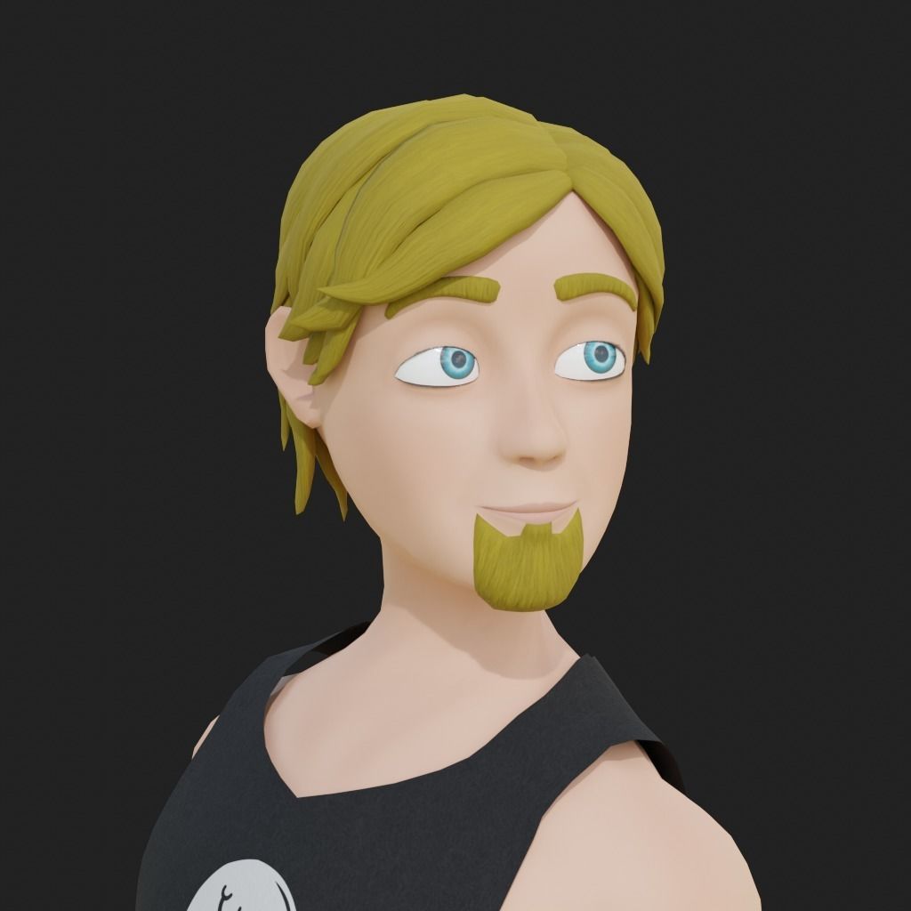 Stylized Customizable Avatar - Male Low-poly 3D model_4