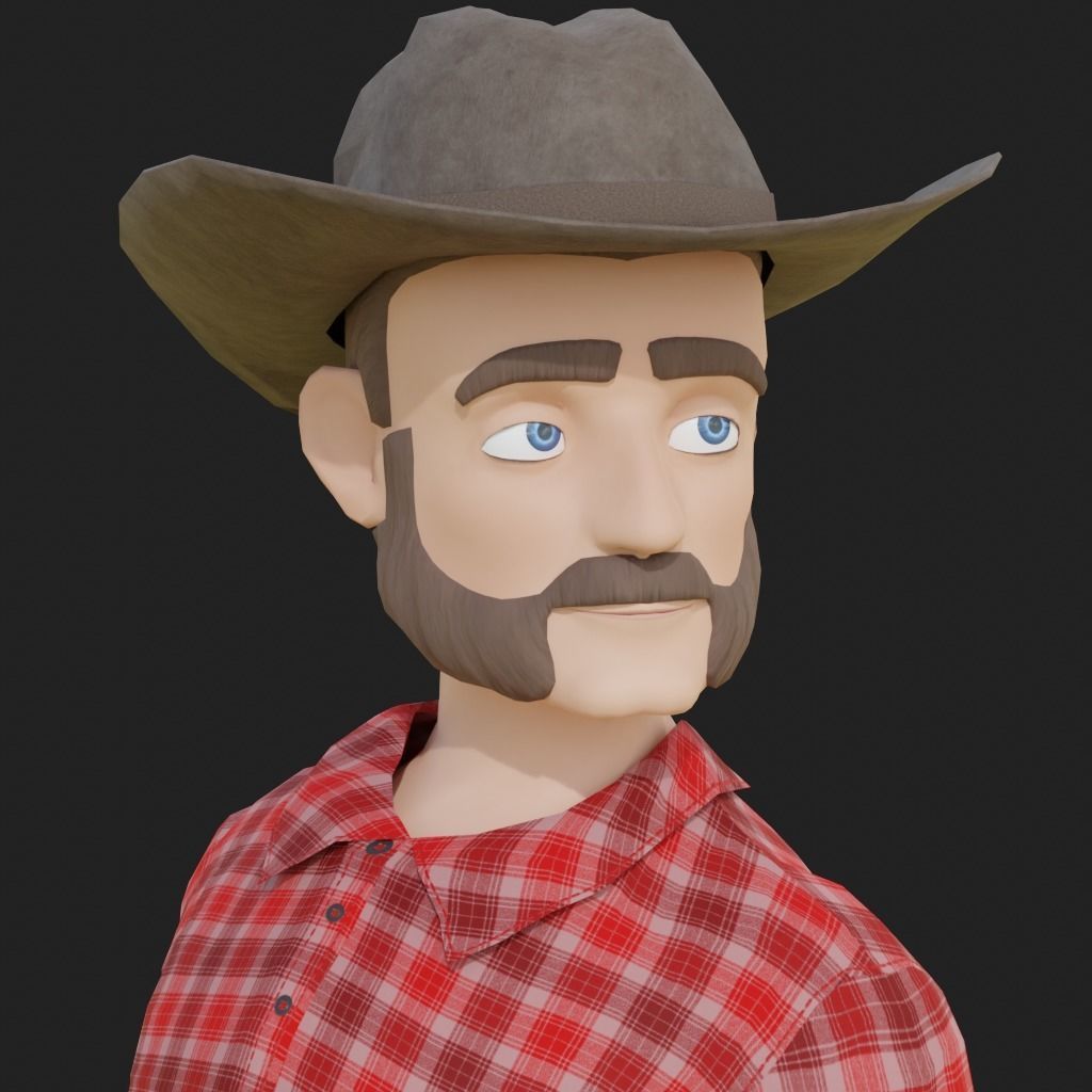 Stylized Customizable Avatar - Male Low-poly 3D model_16
