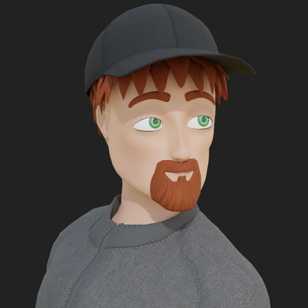 Stylized Customizable Avatar - Male Low-poly 3D model_7