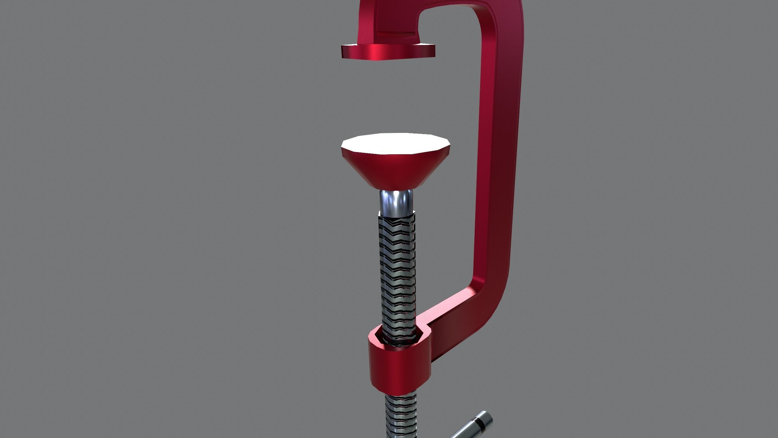 Clamp tool Low-poly 3D model_5