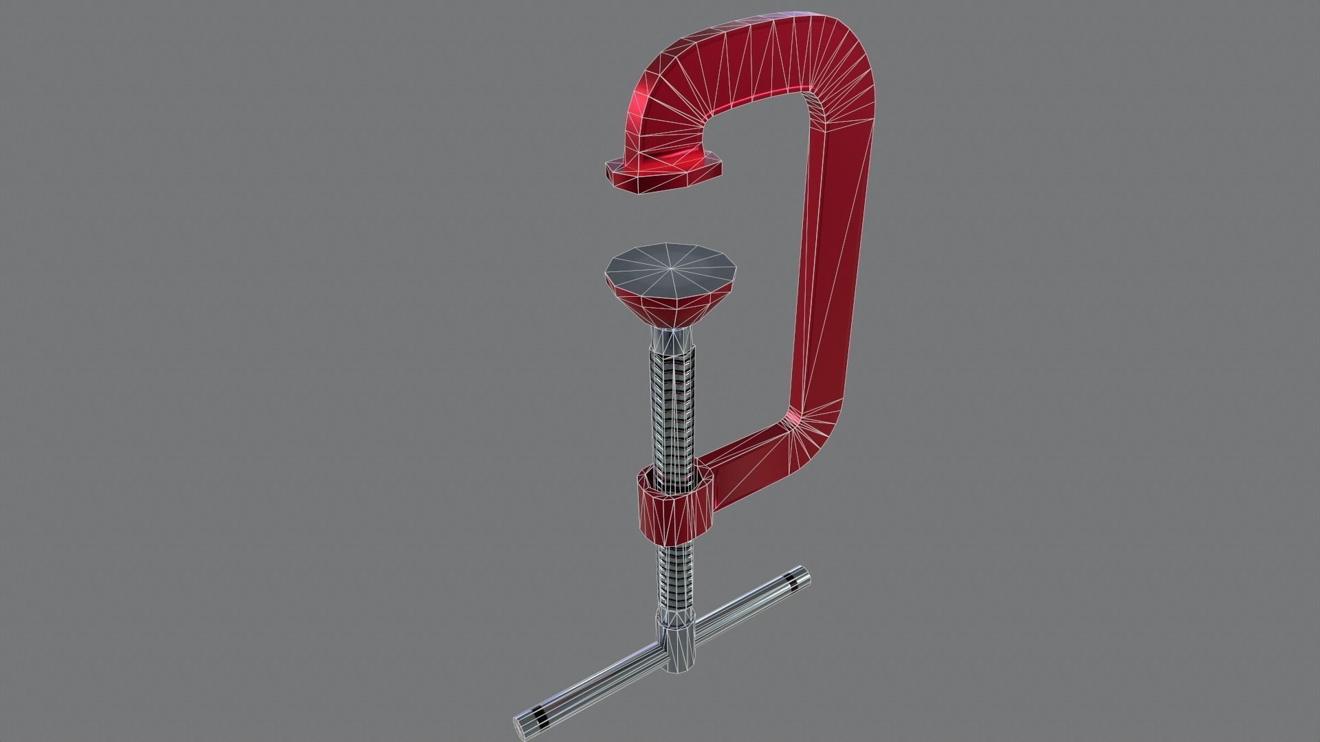 Clamp tool Low-poly 3D model_2