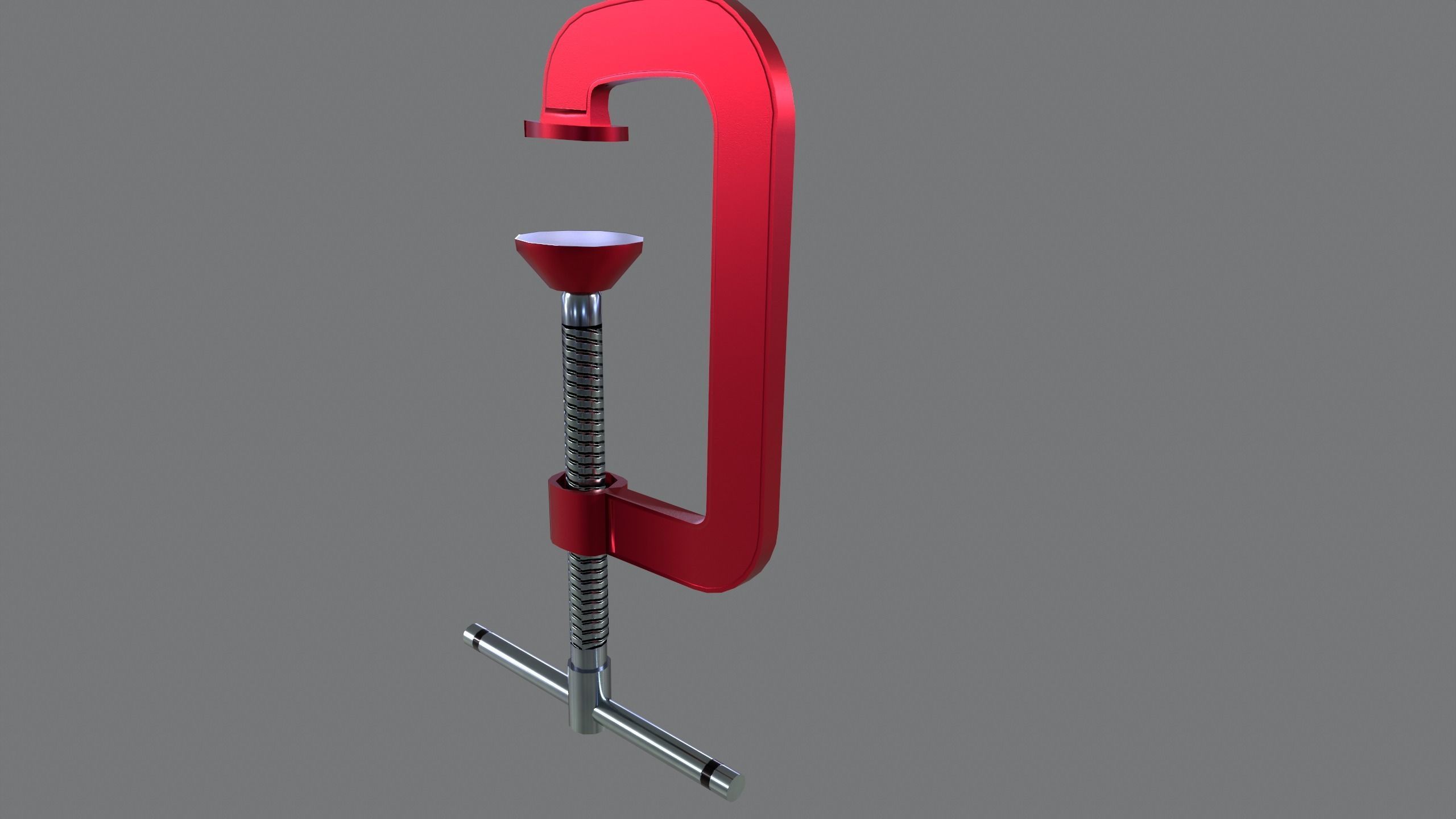 Clamp tool Low-poly 3D model_4
