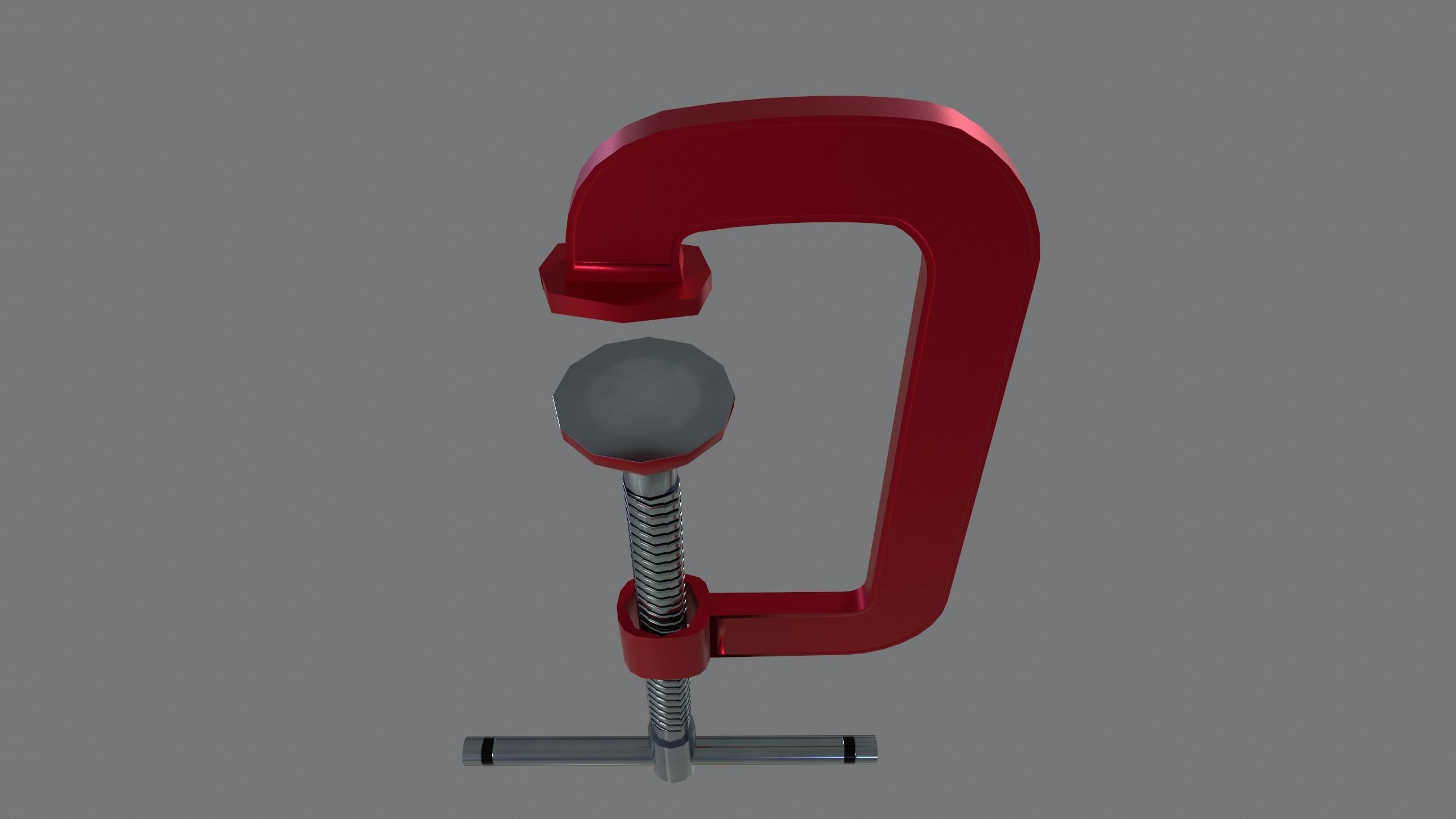Clamp tool Low-poly 3D model_6