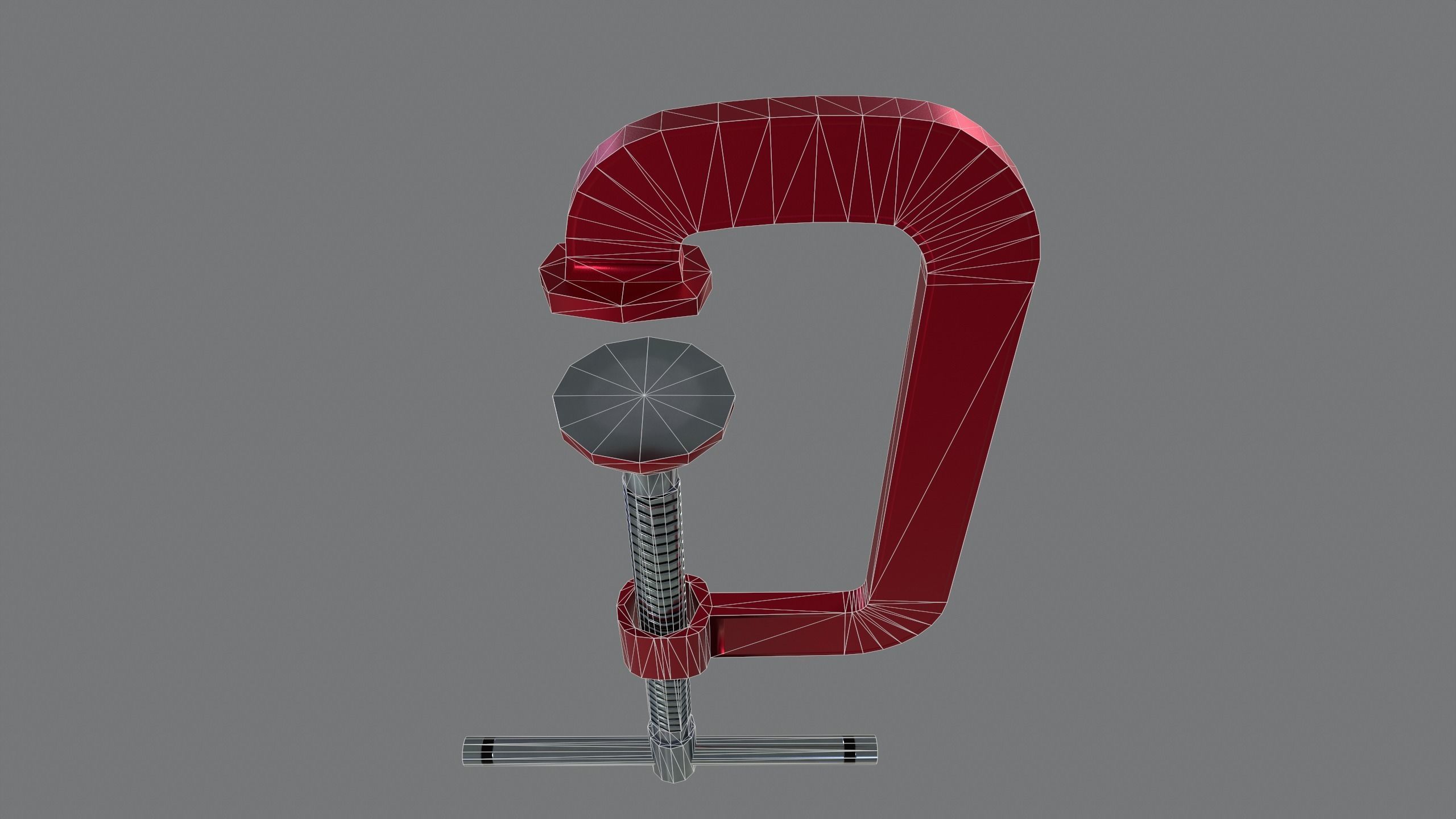 Clamp tool Low-poly 3D model_7