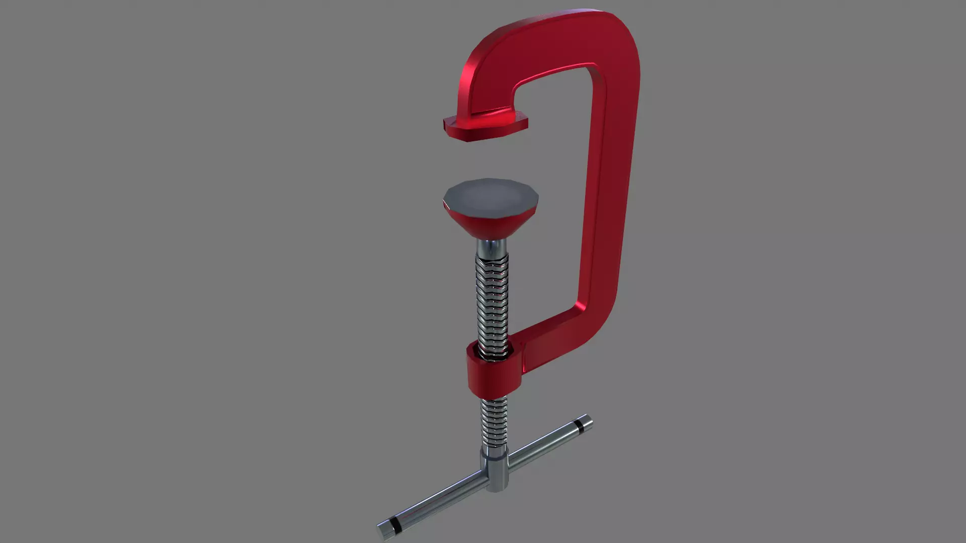 Clamp tool Low-poly 3D model_0