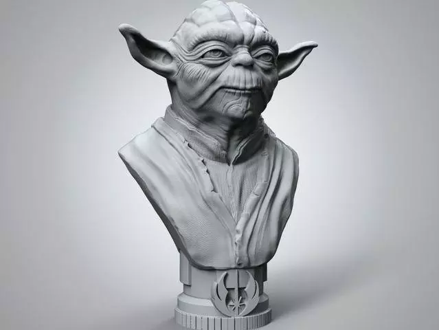 Master Yoda Bust STL 3D print model_0