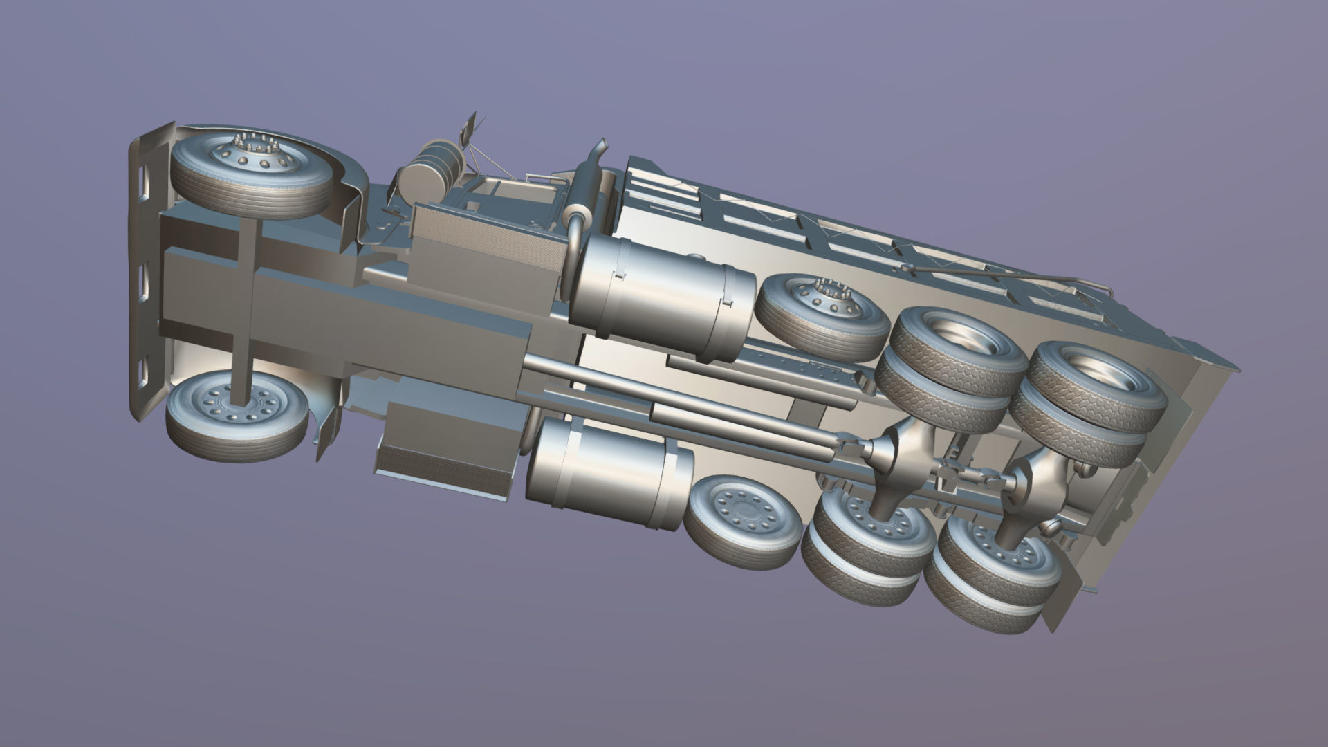 Kenworth dump truck Low-poly 3D model_32