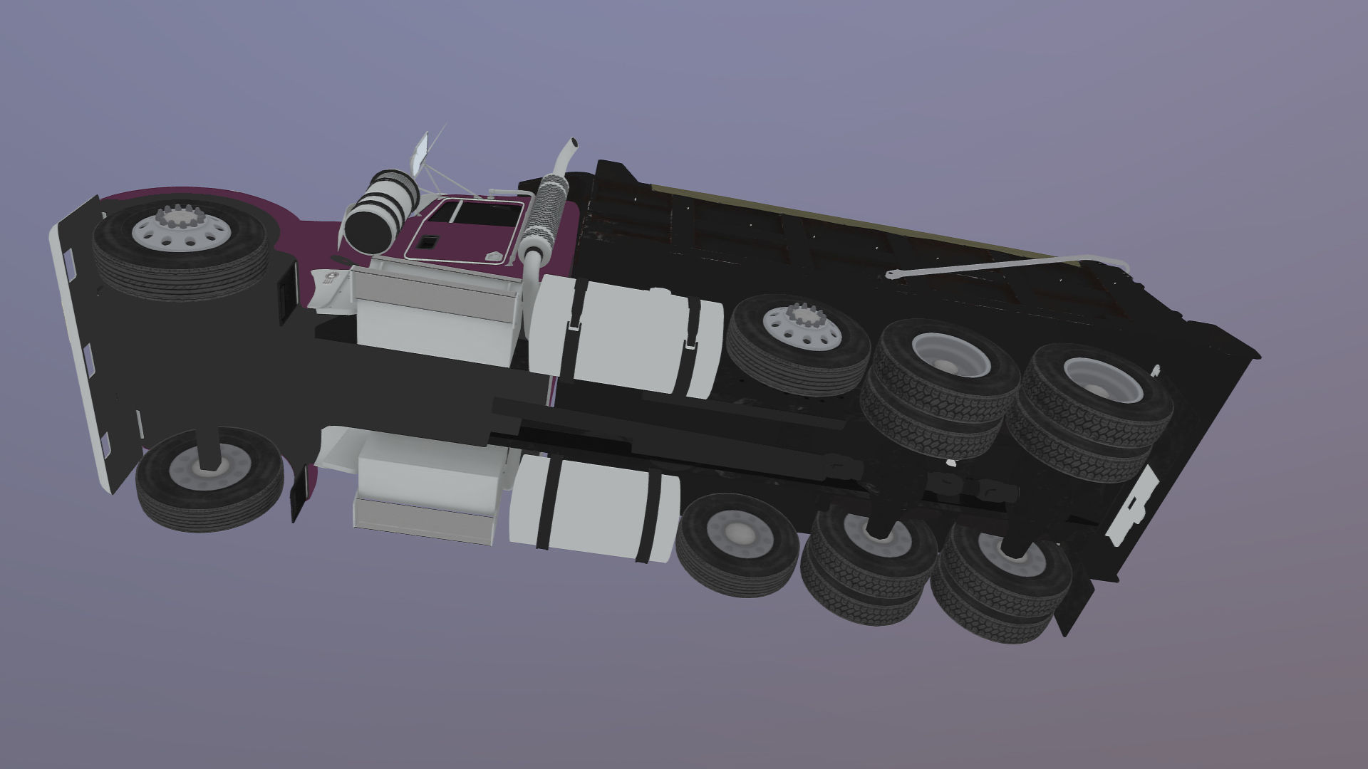 Kenworth dump truck Low-poly 3D model_36