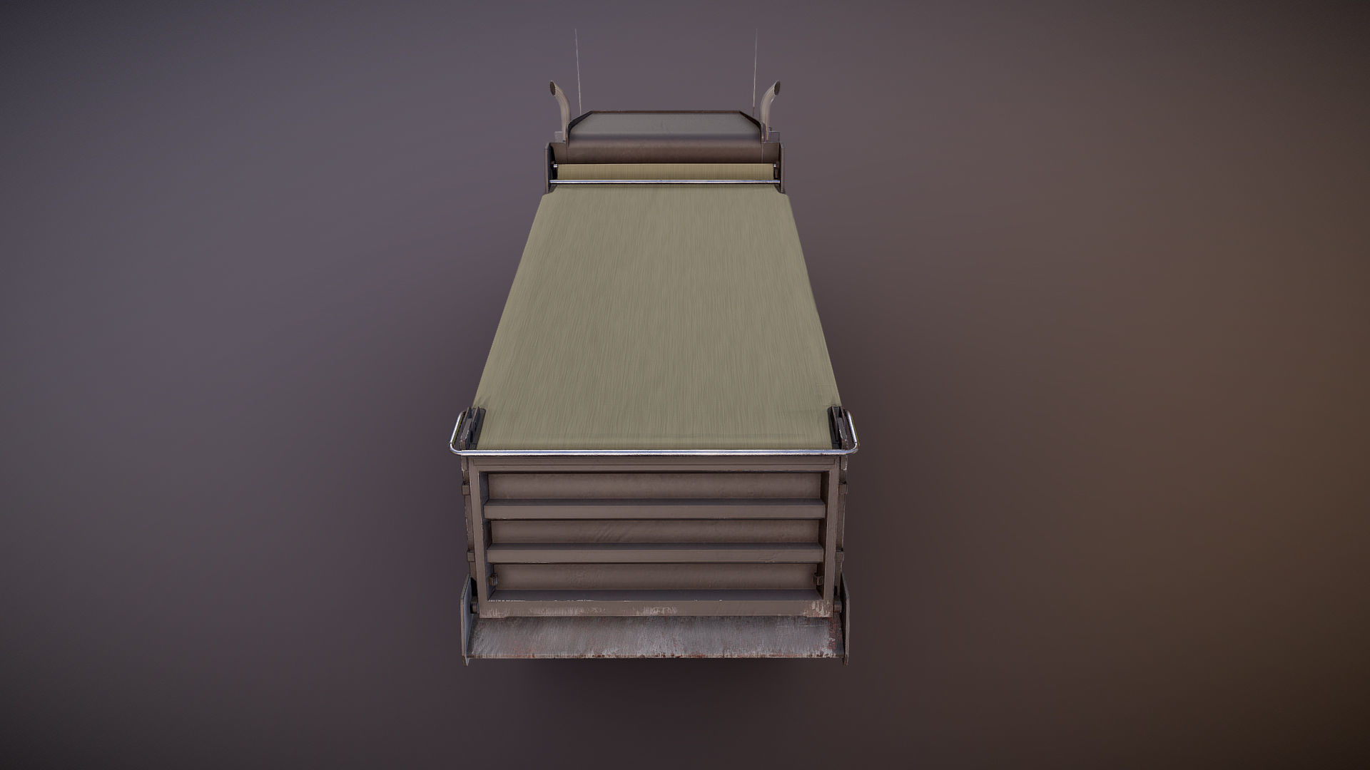 Kenworth dump truck Low-poly 3D model_23