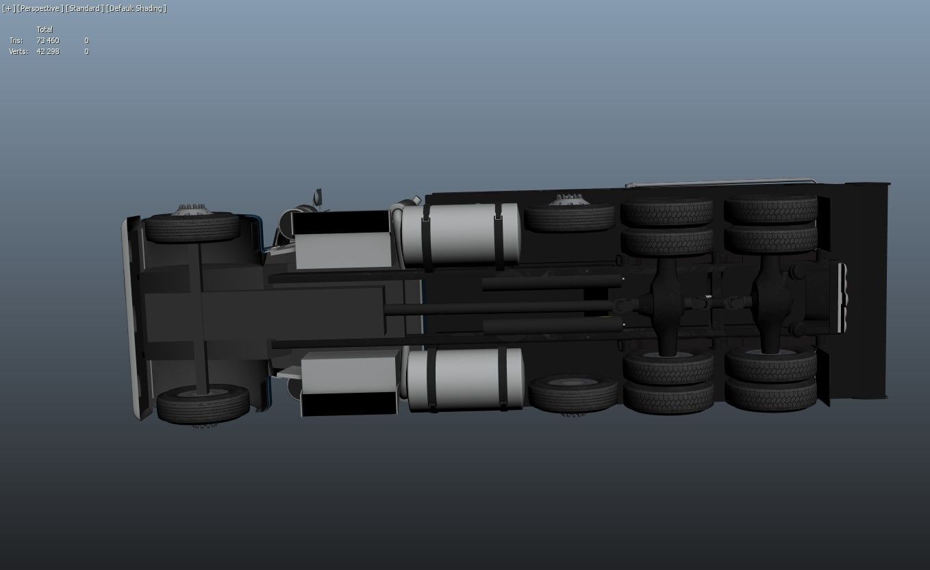 Kenworth dump truck Low-poly 3D model_39