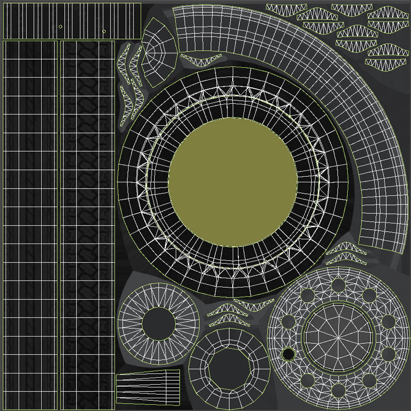 Kenworth dump truck Low-poly 3D model_45