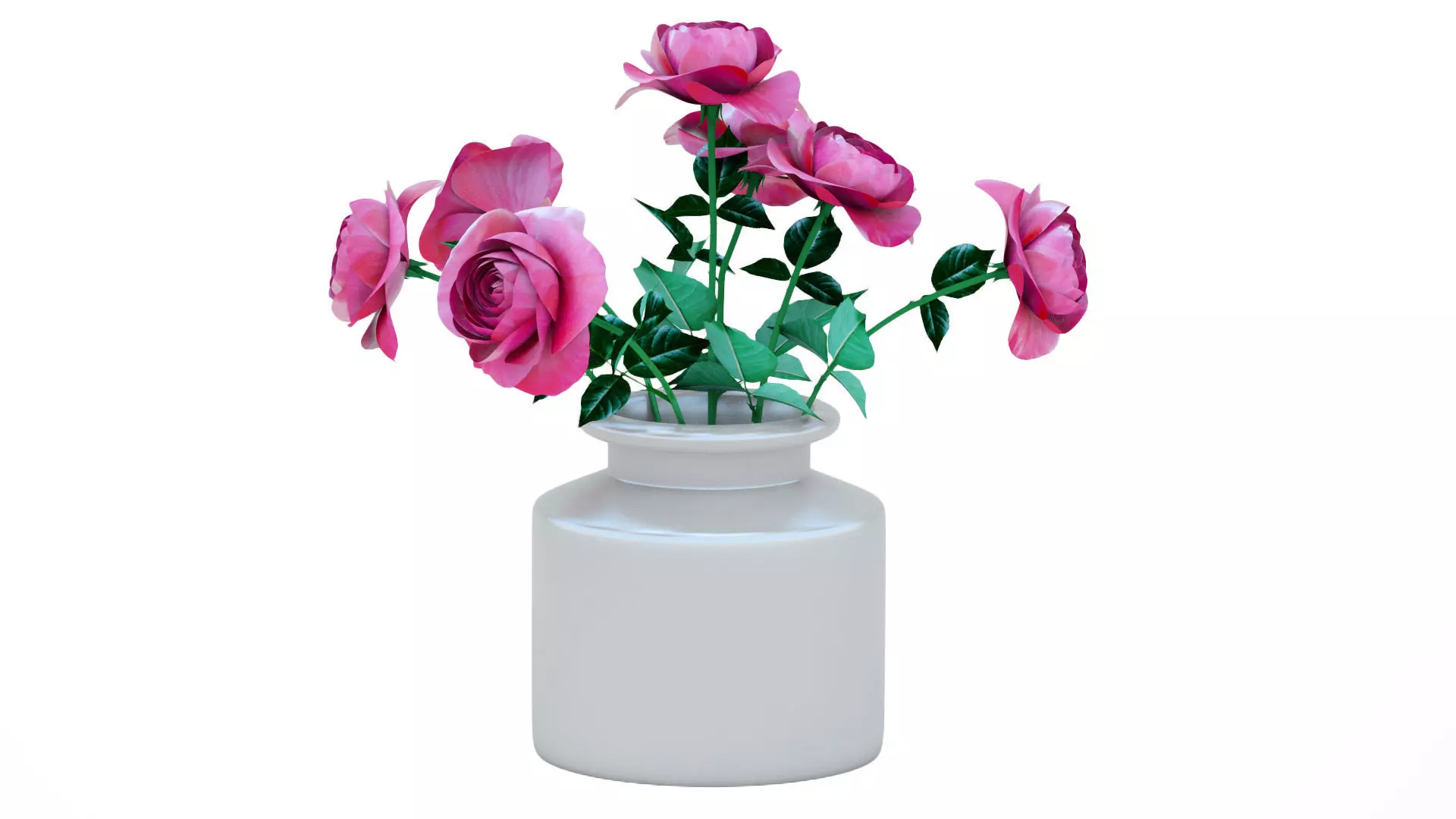 Vase with Roses 3D model_0