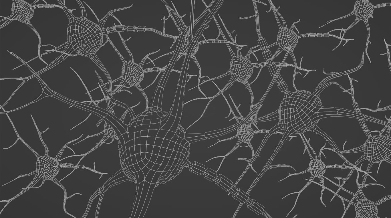Neuron scene 3d model 3D model_1