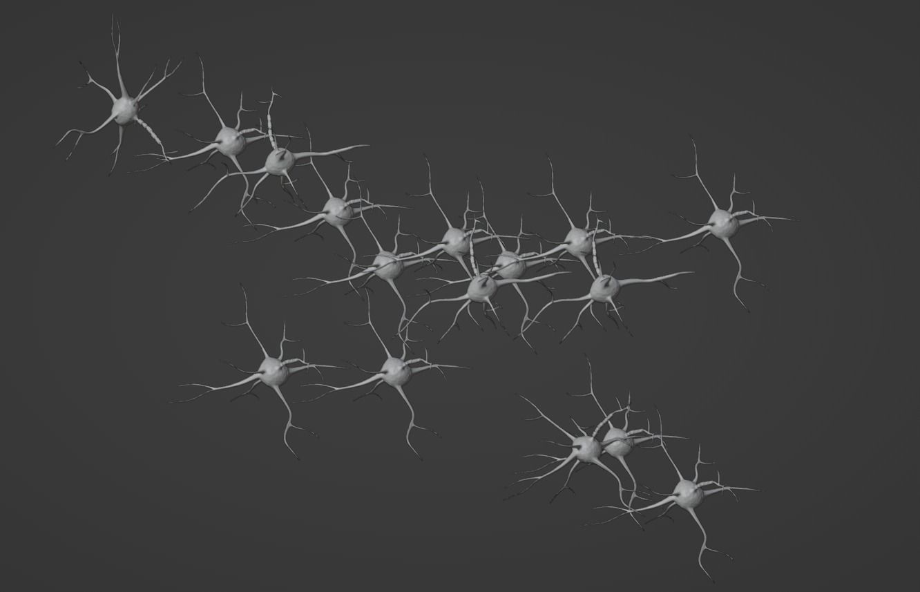Neuron scene 3d model 3D model_8