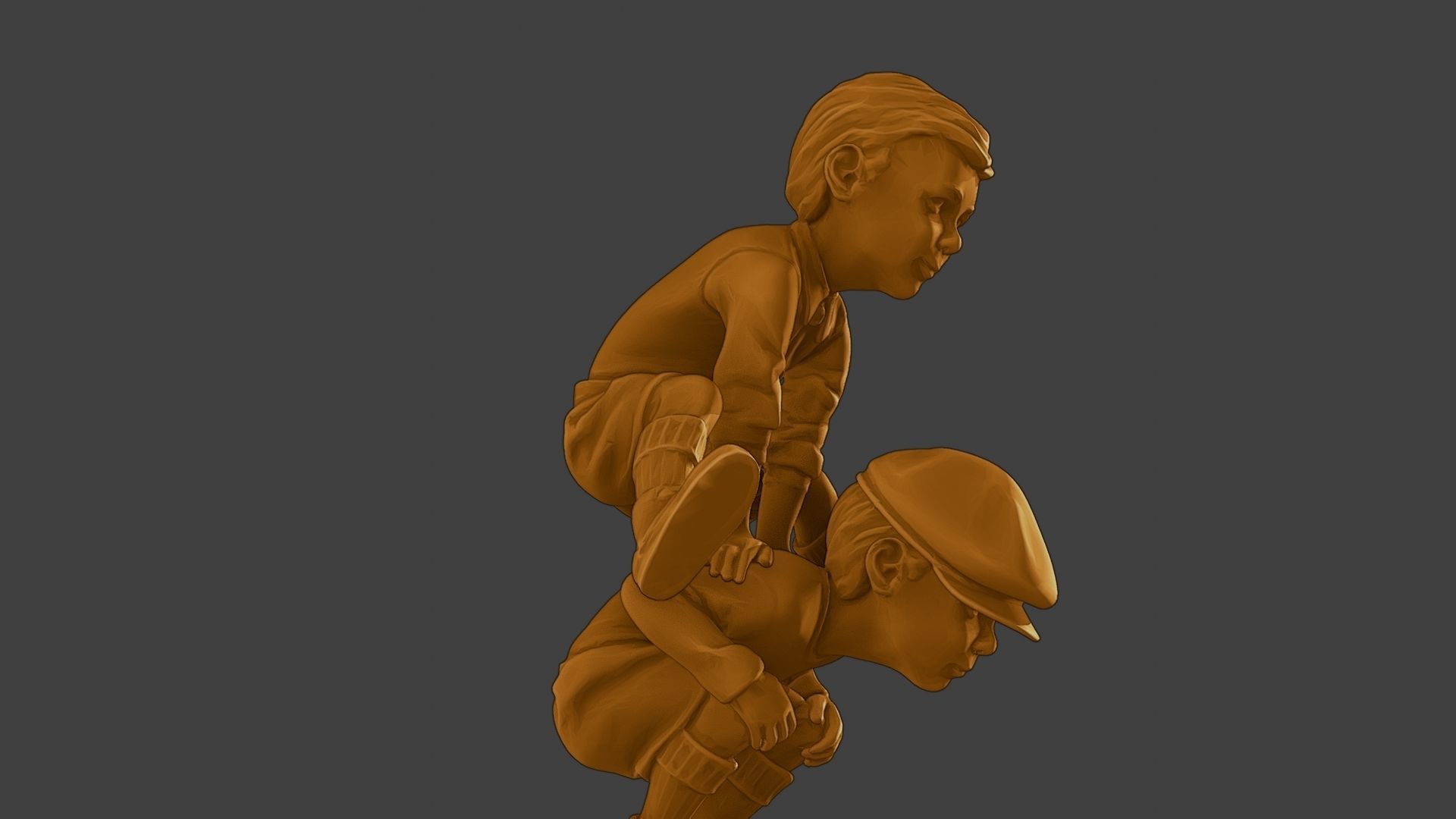 ww2 Casual Little Boy CLB1 0056 3D print model_29