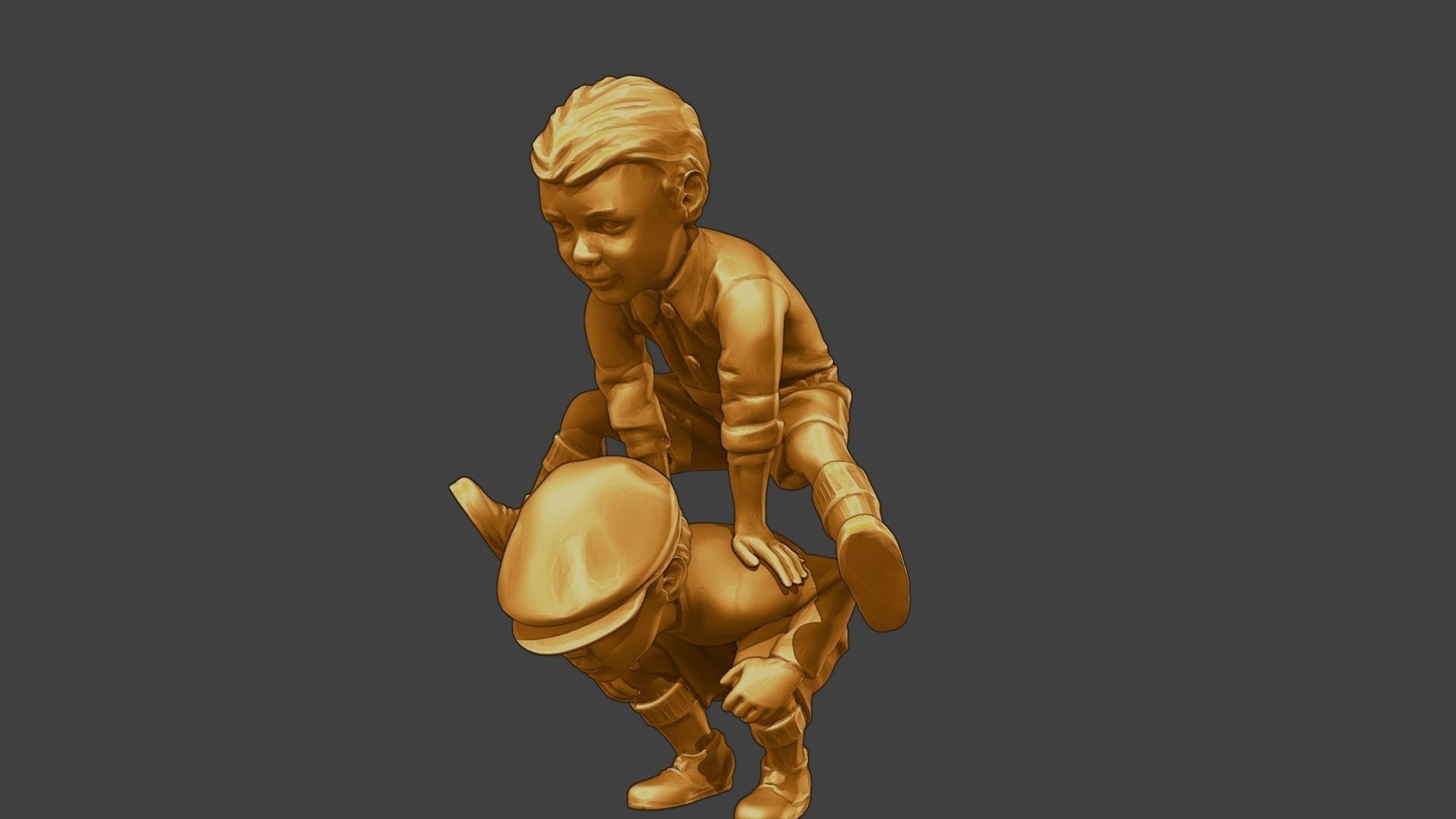 ww2 Casual Little Boy CLB1 0056 3D print model_27