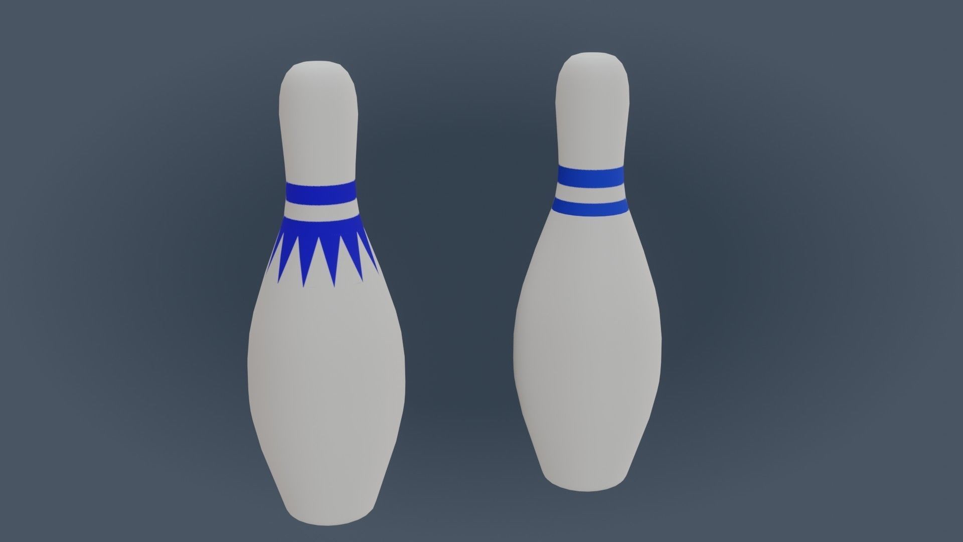 Bowling Set - Low Poly - Game Ready - PBR two pins Low-poly 3D model_3