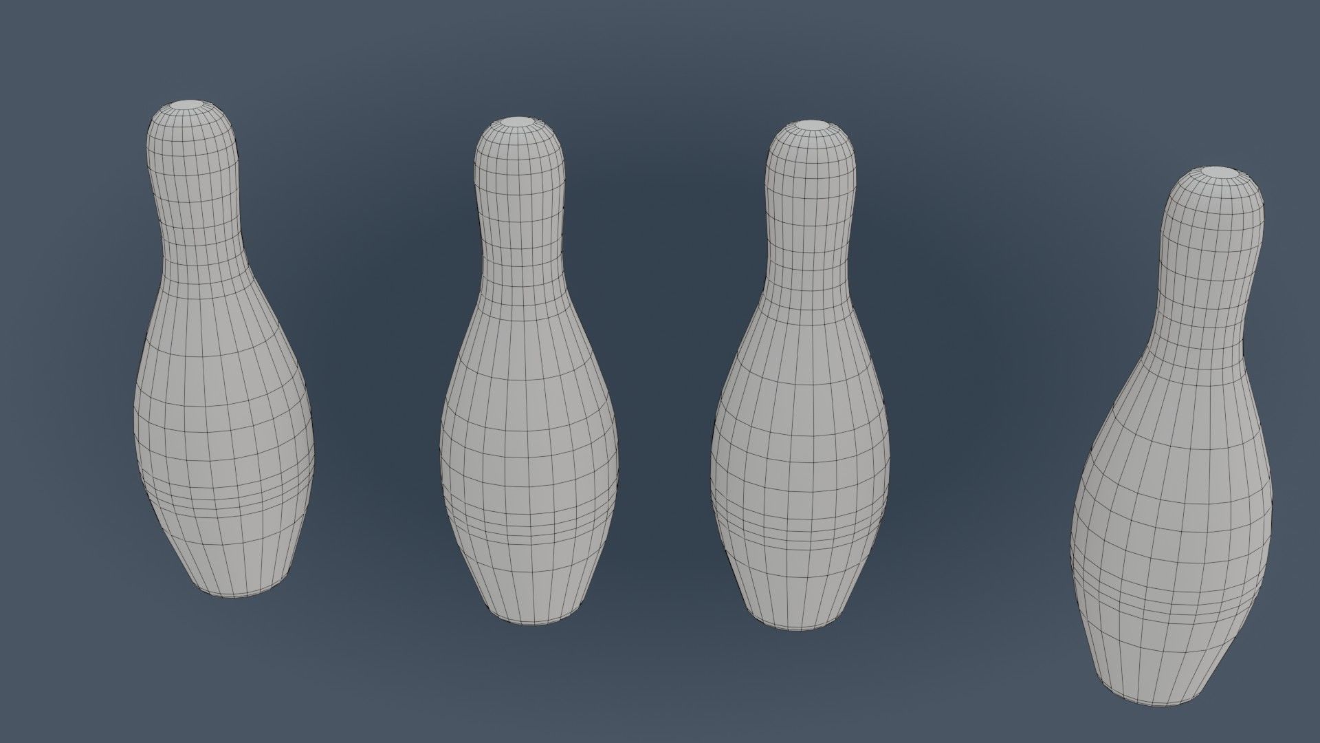 Bowling Set - Low Poly - Game Ready - PBR two pins Low-poly 3D model_9