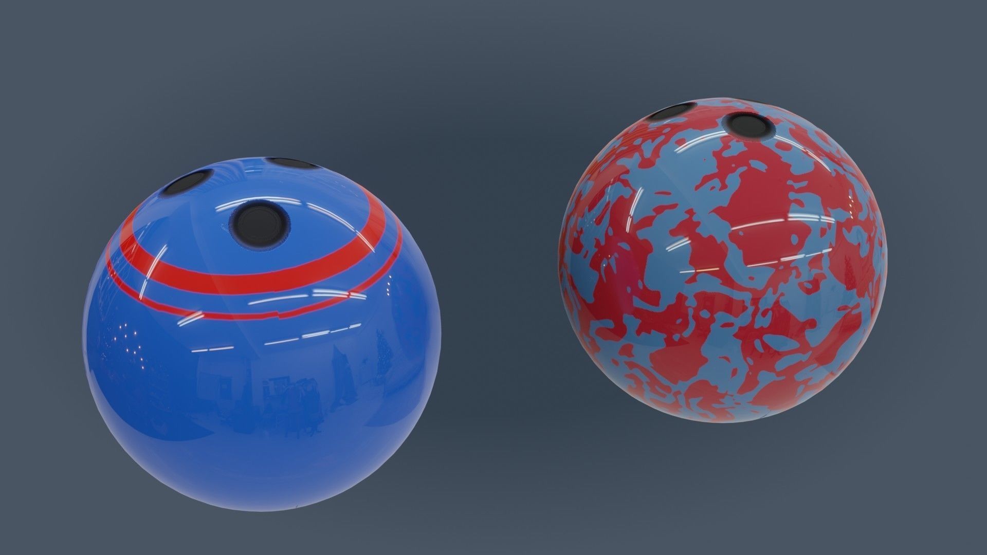Bowling Set - Low Poly - Game Ready - PBR two pins Low-poly 3D model_6