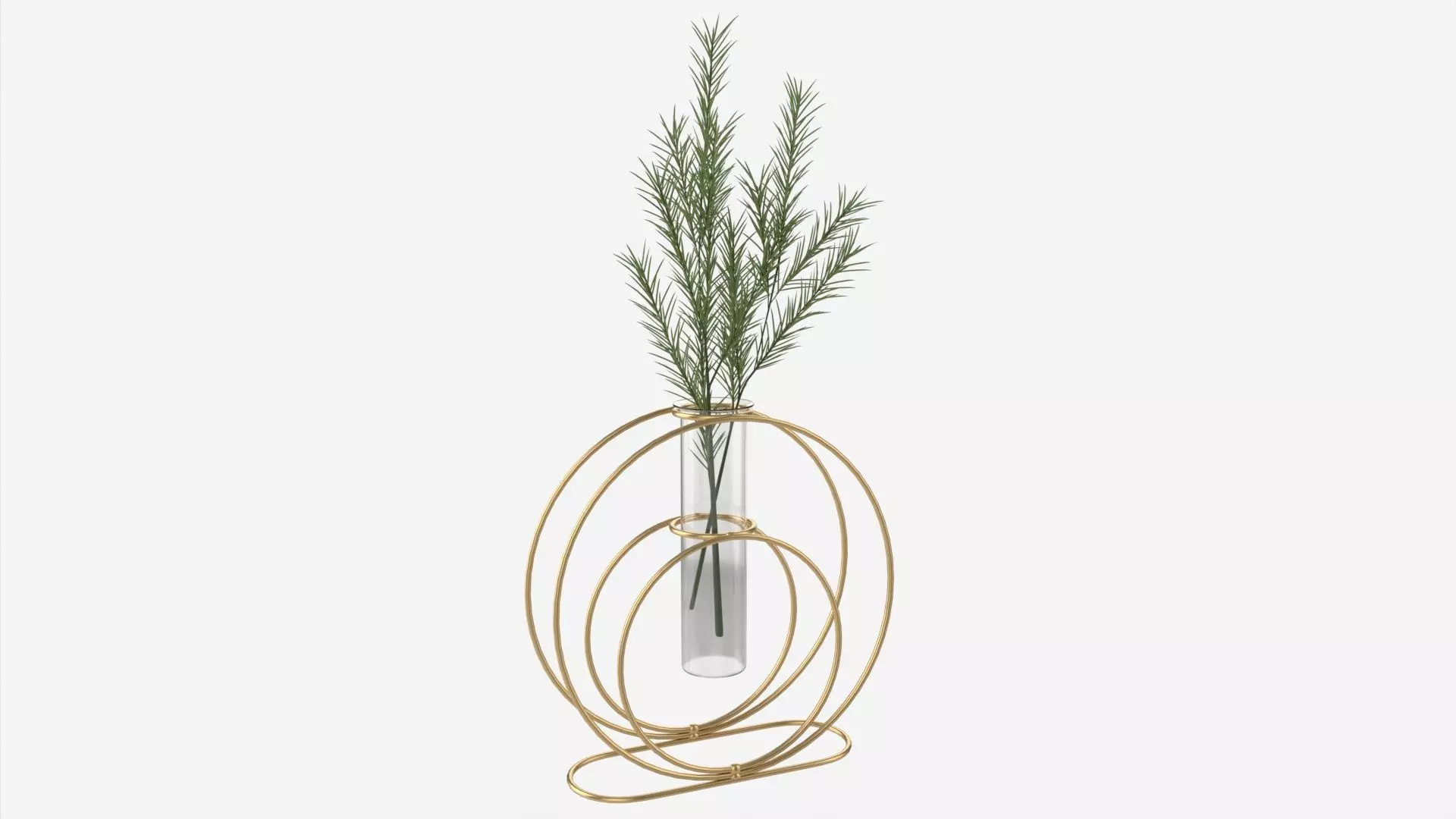 Glass hydroponic vase 02 3D model_0