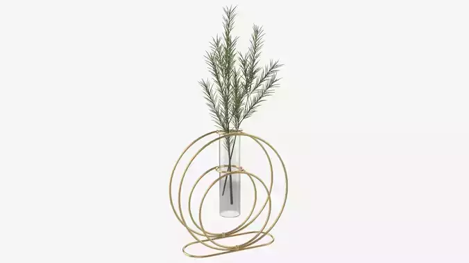 Glass hydroponic vase 02