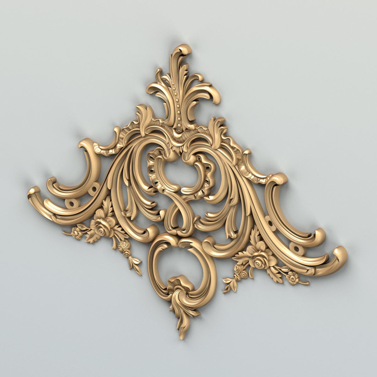 Carved decor central 033 3D model_2