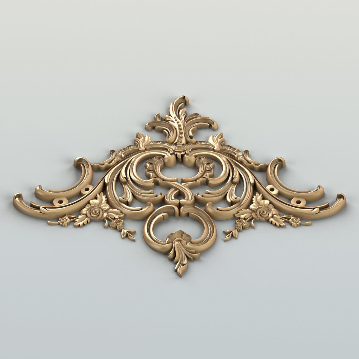 Carved decor central 033 3D model_3