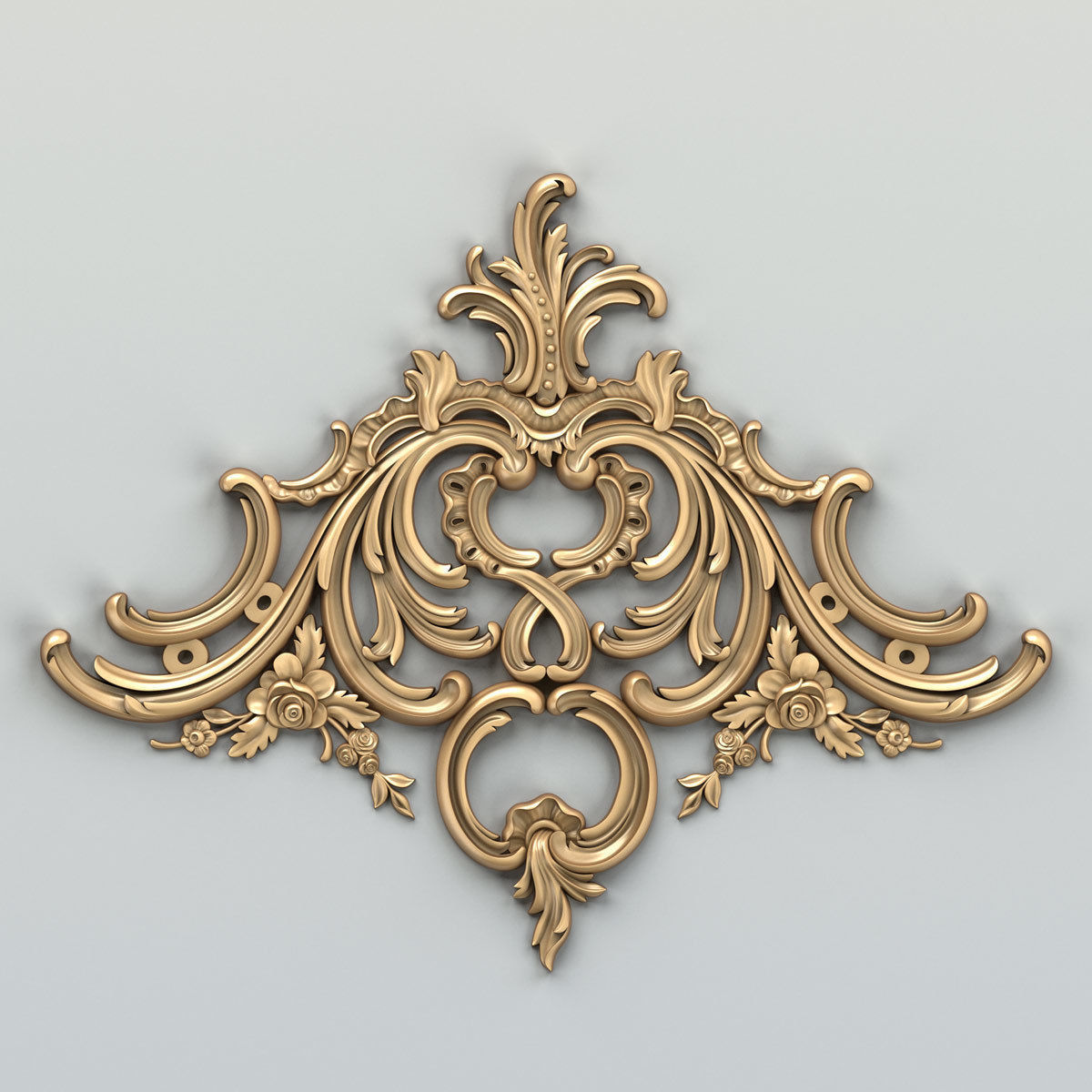 Carved decor central 033 3D model_1