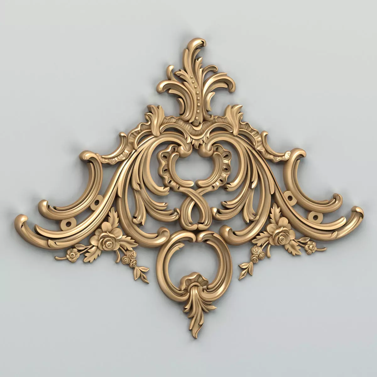 Carved decor central 033 3D model_0