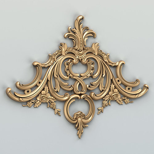 Carved decor central 033 3D model