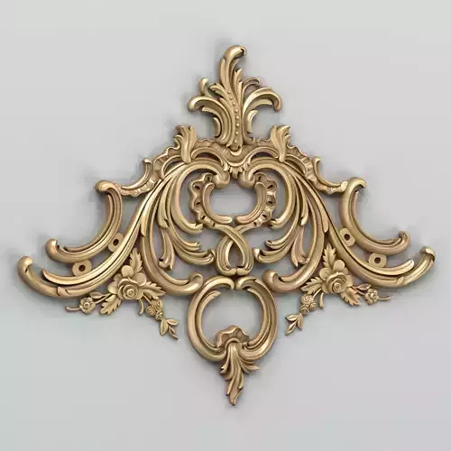 Carved decor central 033 3D model
