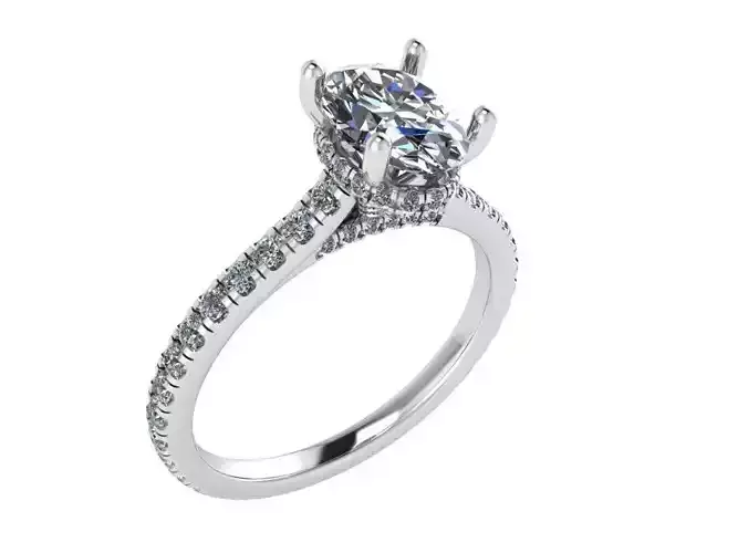 solitaire ring with diamonds 0008