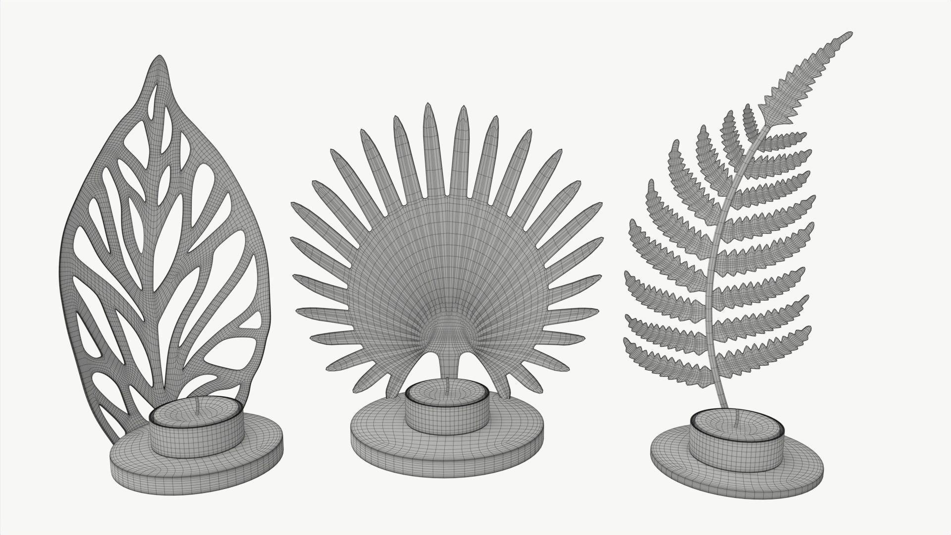 Iron Candle Holders 3D model_7