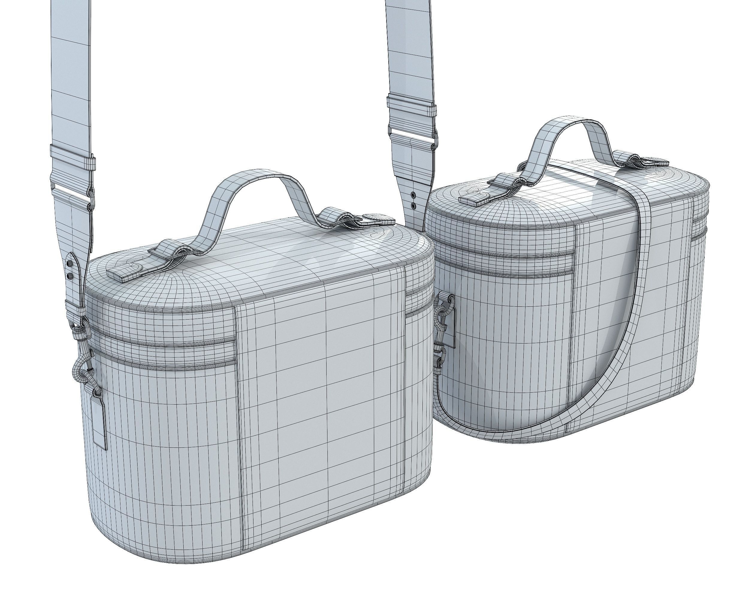 Dior DiorTravel Vanity Case Bag Blue Low-poly 3D model_14