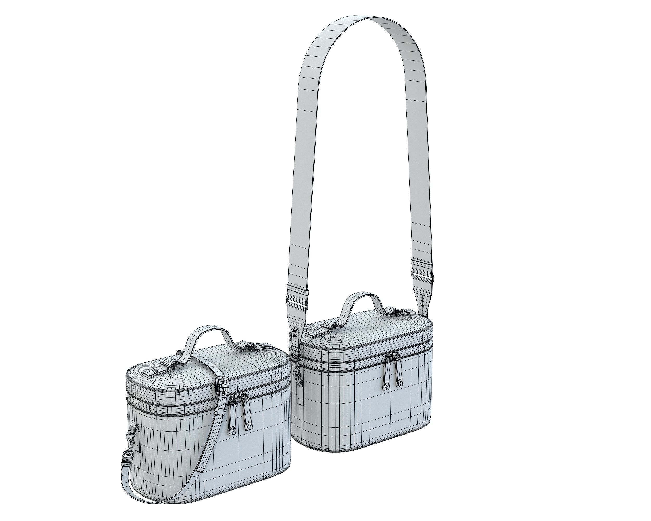 Dior DiorTravel Vanity Case Bag Blue Low-poly 3D model_12