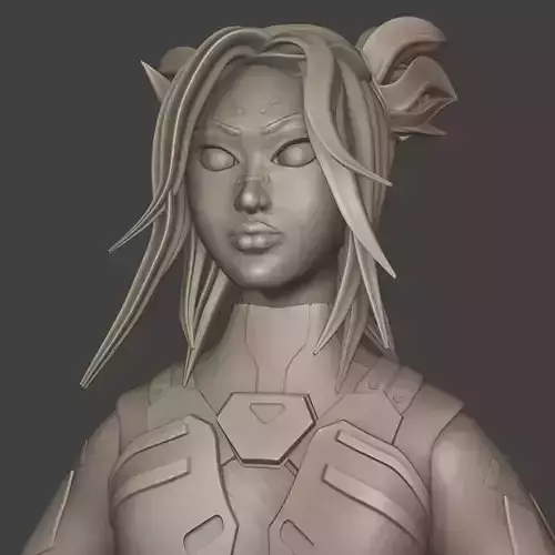 Neon Valorant Agent - Head Sculpt - 3D Print Model 3D print model