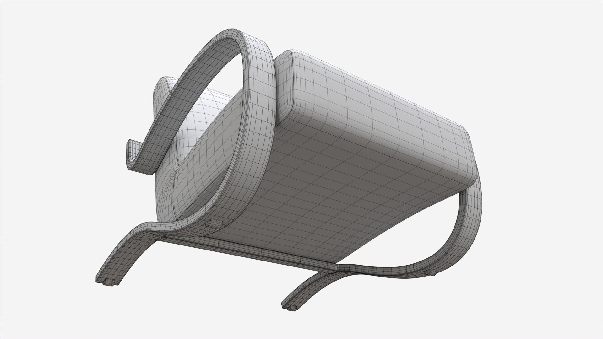 Leather Lounge Chair 3D model_7