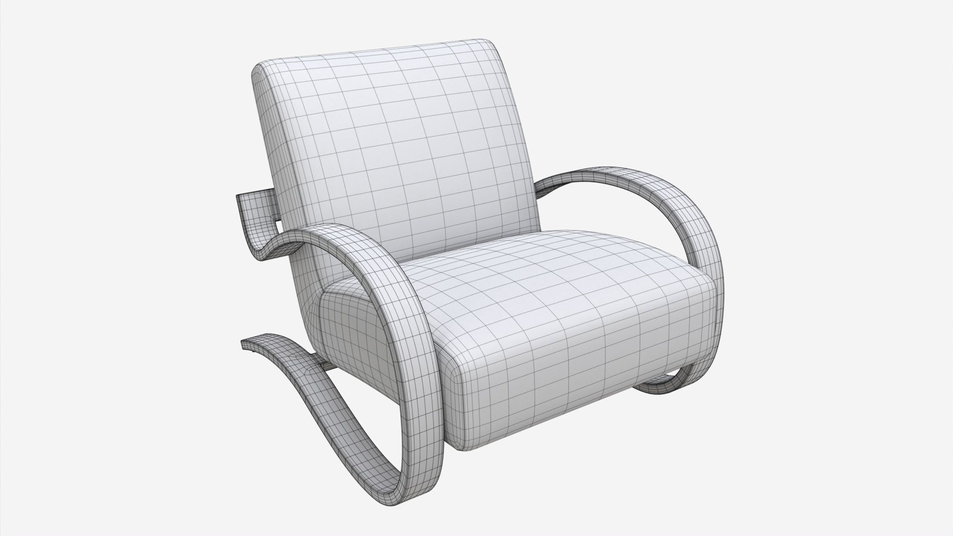 Leather Lounge Chair 3D model_5