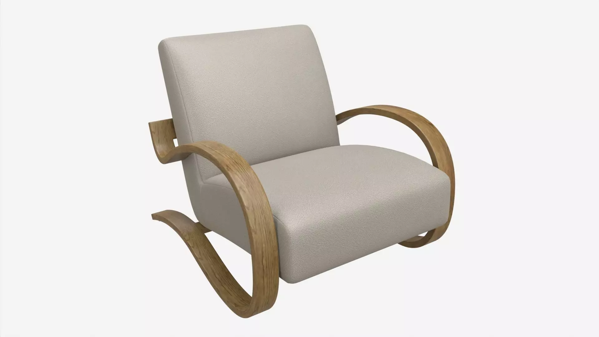 Leather Lounge Chair 3D model_0