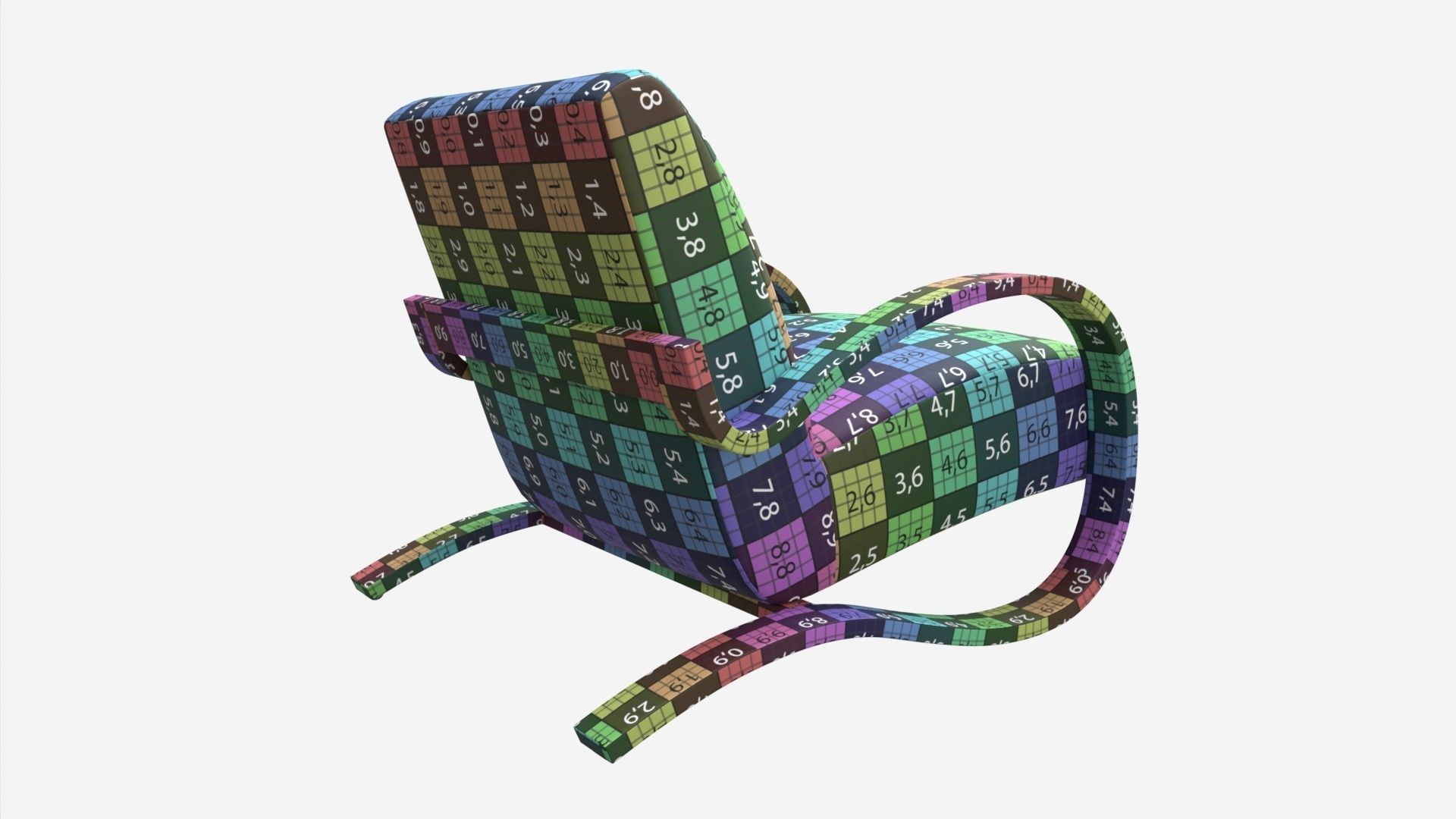 Leather Lounge Chair 3D model_9