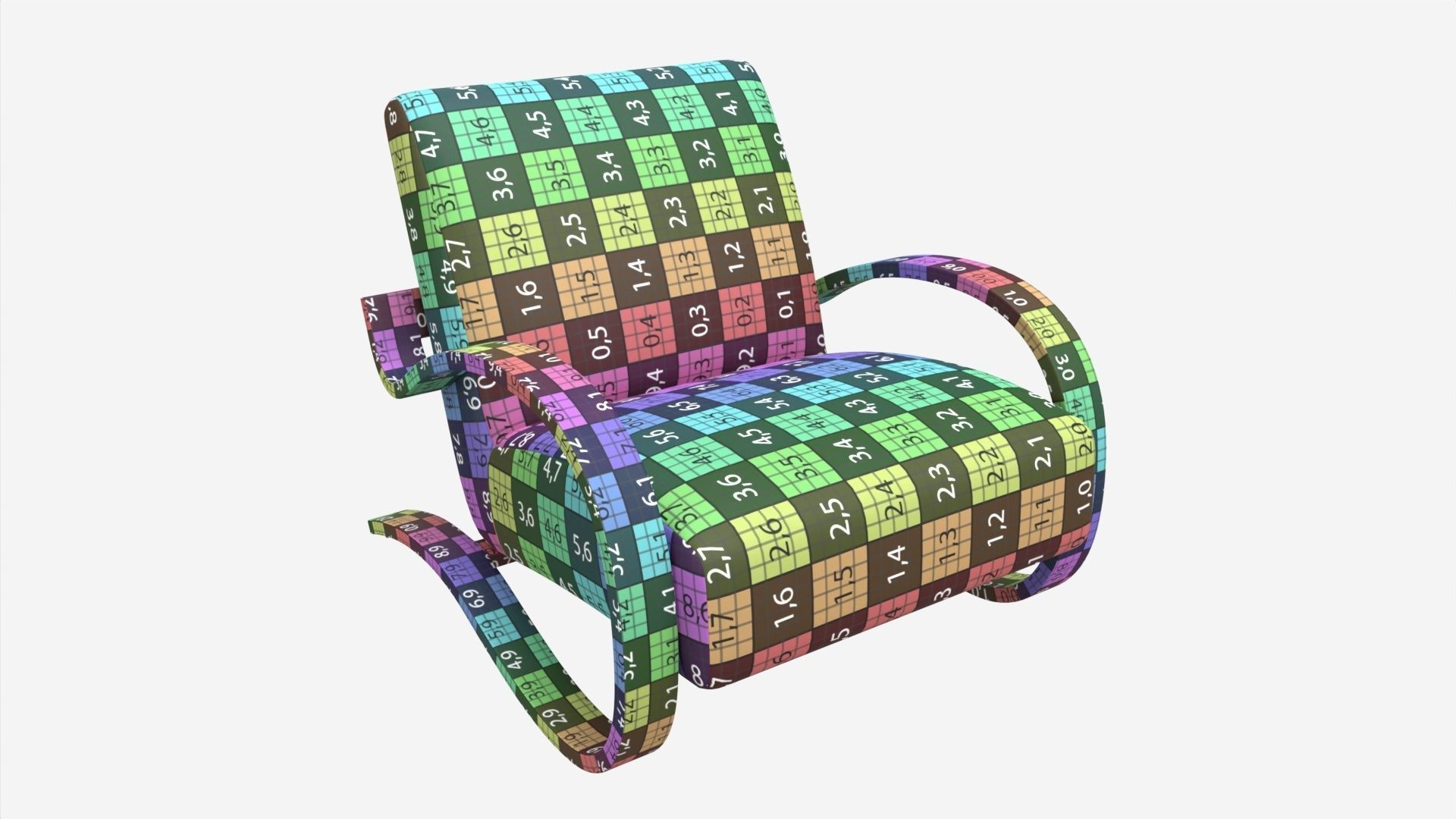 Leather Lounge Chair 3D model_8