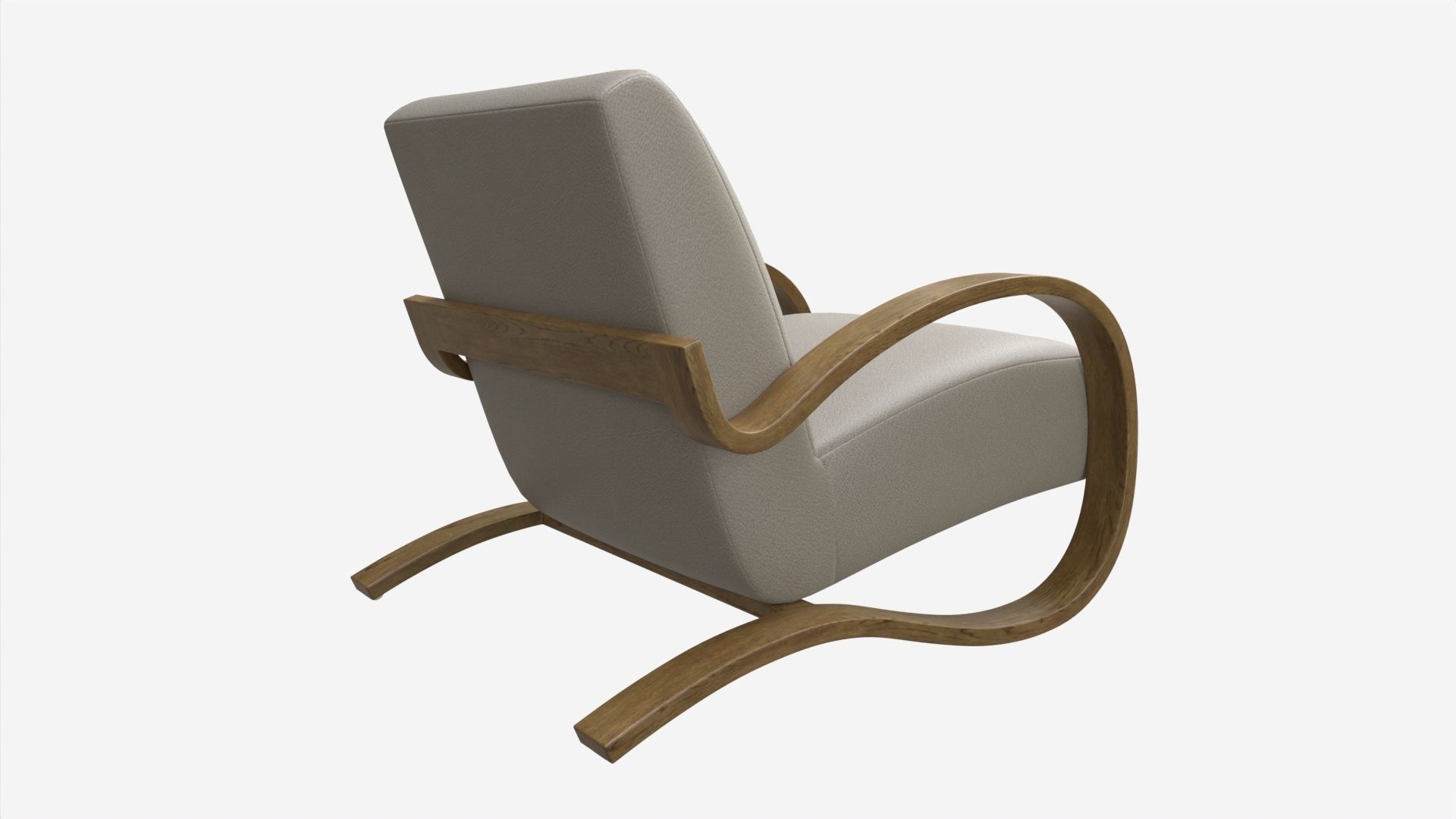 Leather Lounge Chair 3D model_1