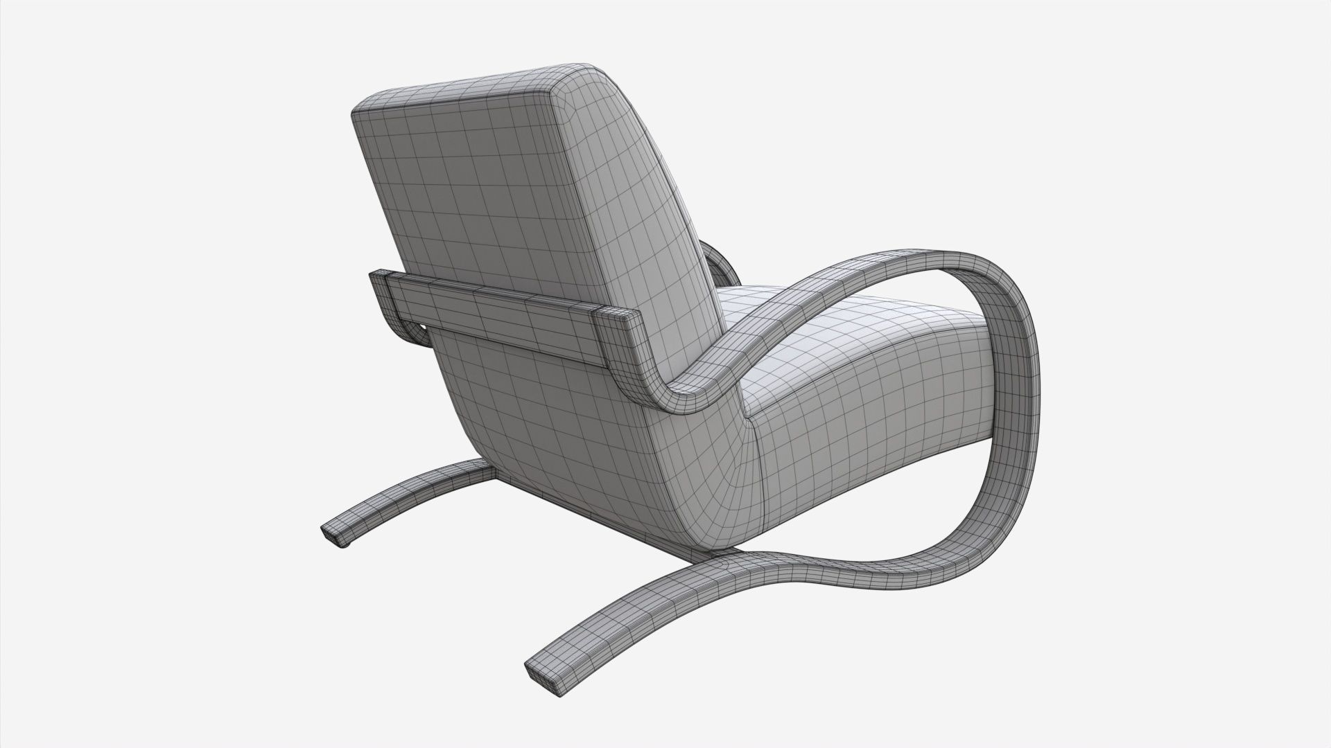 Leather Lounge Chair 3D model_6