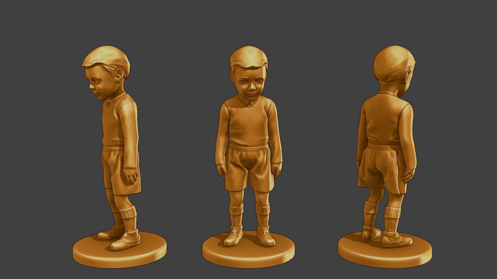 ww2 Casual Little Boy CLB1 Pack 1 3D Model Collection_1