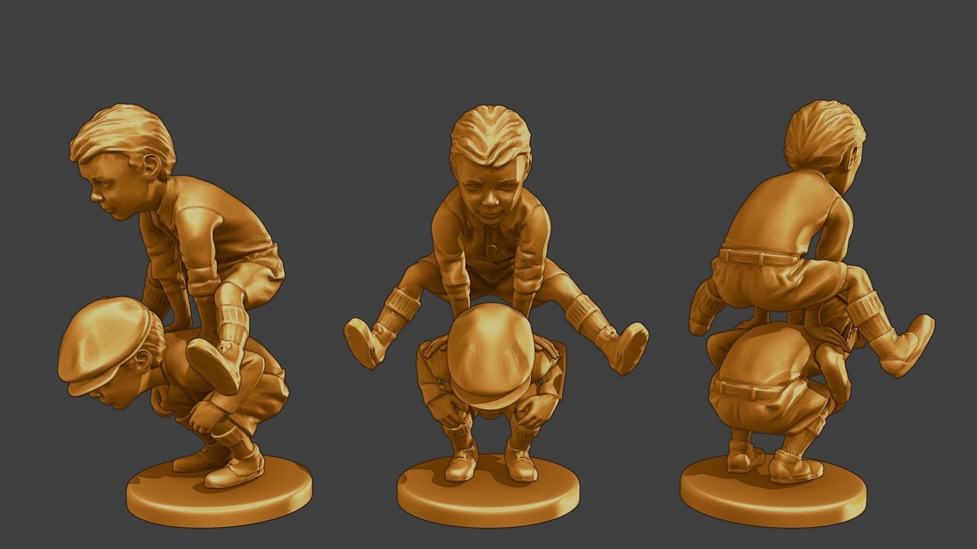 ww2 Casual Little Boy CLB1 Pack 1 3D Model Collection_13