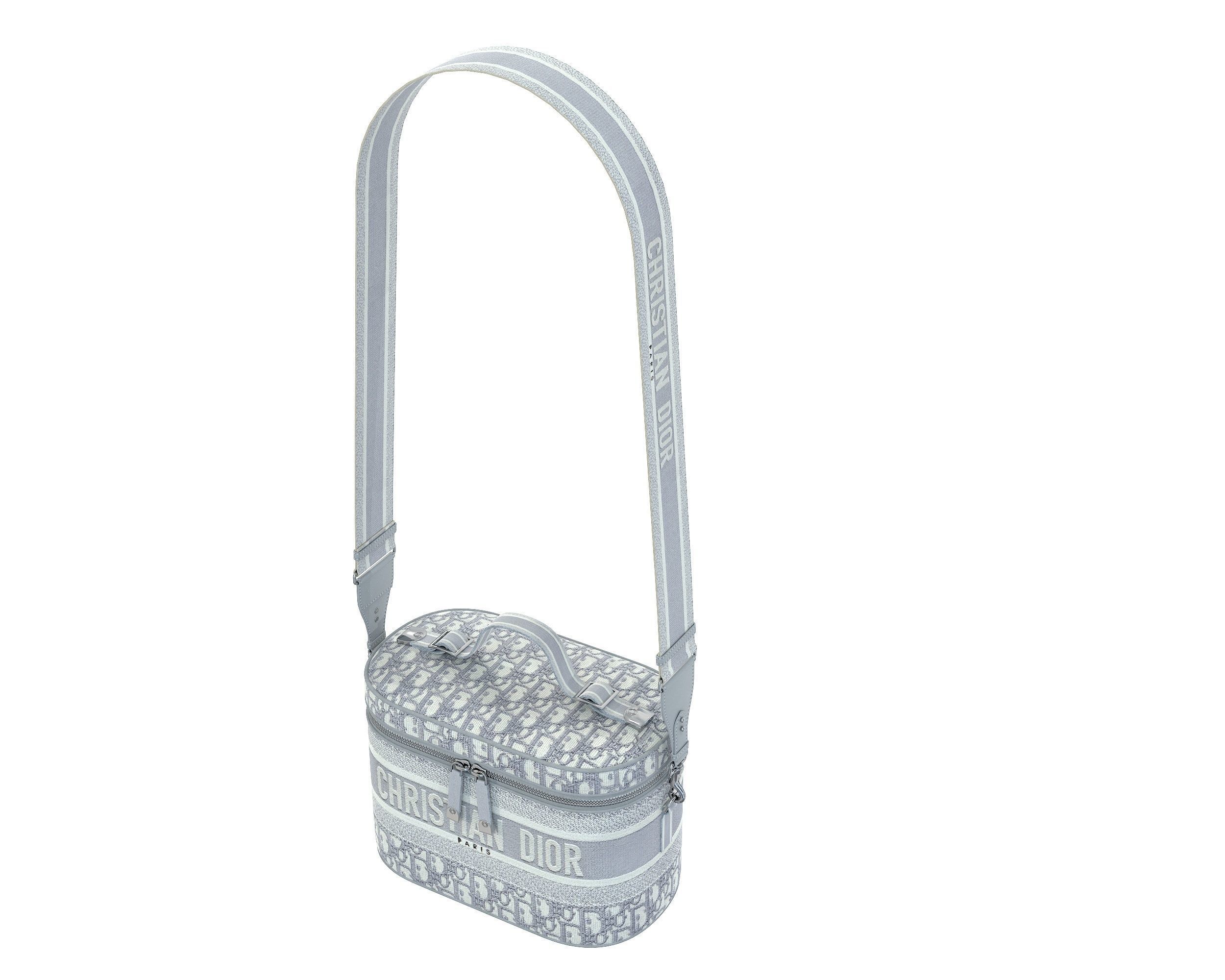 Dior DiorTravel Vanity Case Bag Gray Low-poly 3D model_8