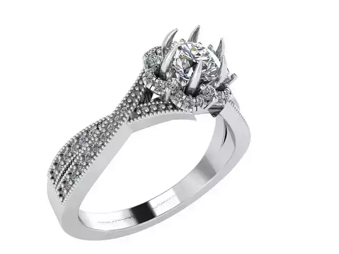 eagle prong twisted ring 0006